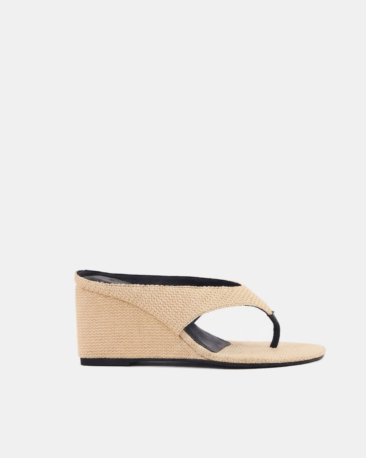 Lujo Wedge Thong Natural Raffia