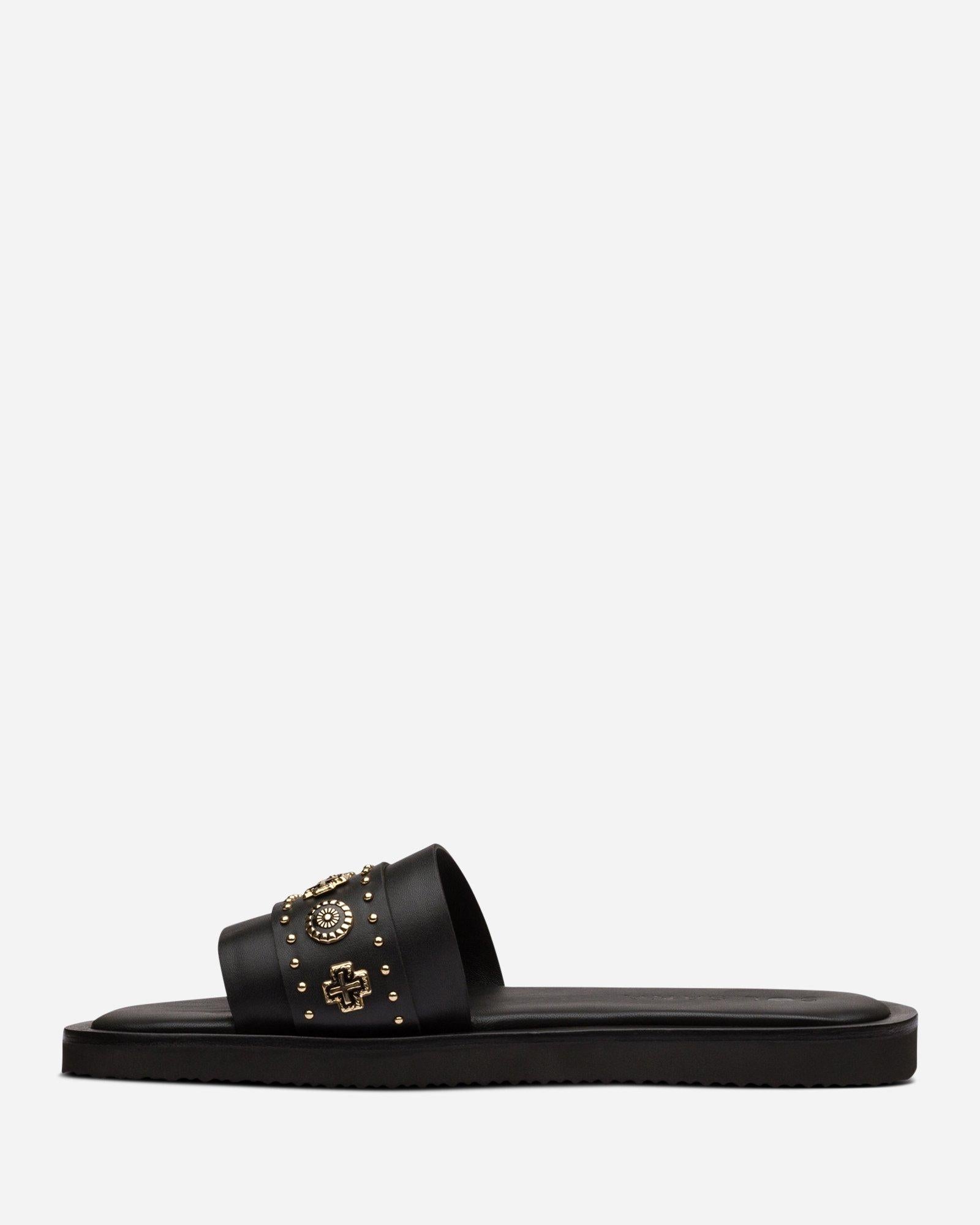 Cleo Slide Black/Gold