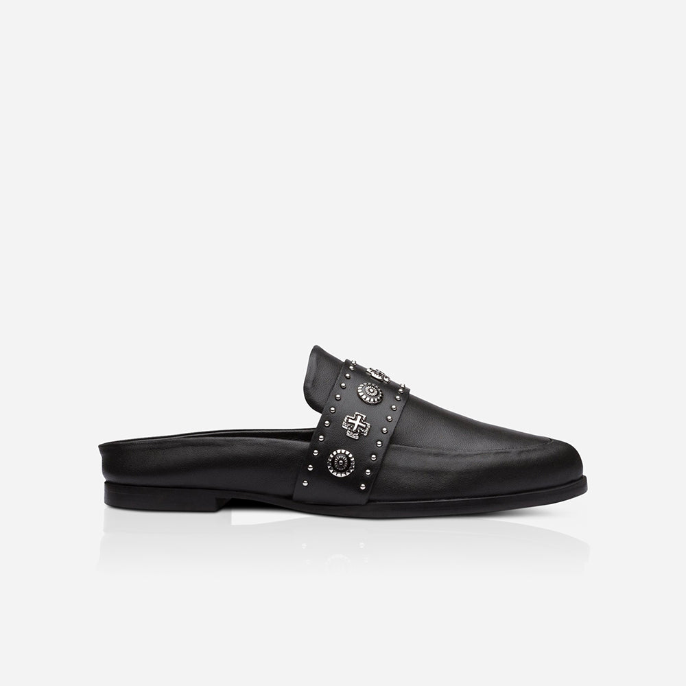 TUESDAY SLIDE BLACK/SILVER WESTERN