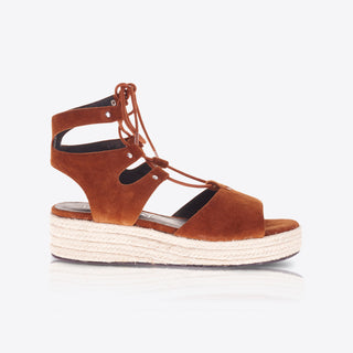 Ginger Wedge Chestnut Suede