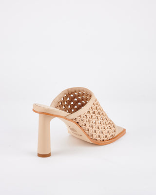 Jacque Heel Natural Woven Leather
